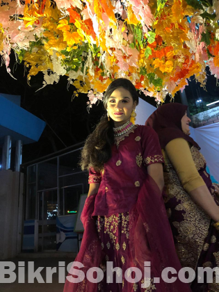 Maroon lehenga